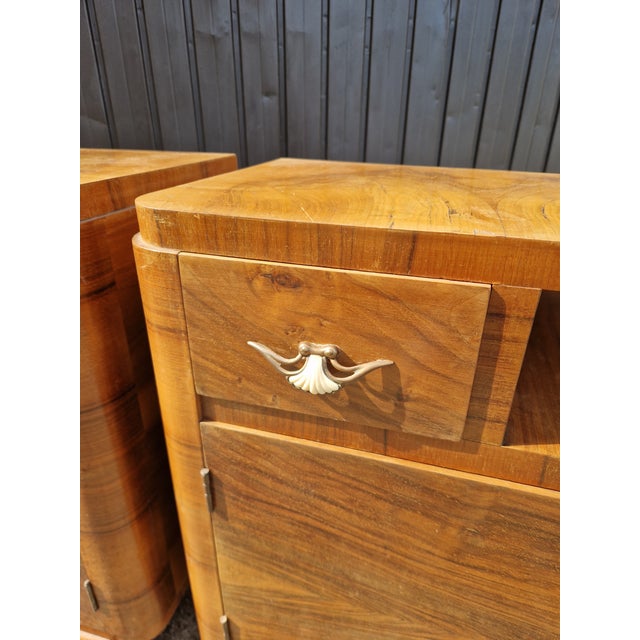 Art Deco Bedside Tables, 1930s, Set of 2 For Sale - Image 12 of 16