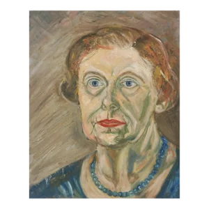 Mid Century Portrait of a Woman With Pearls by Genevieve Rogers