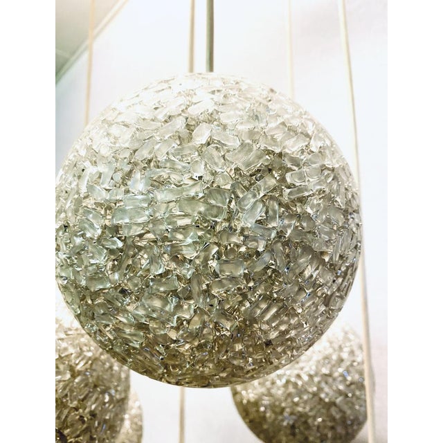 Wood Mid-Century Cascade Lamp in Teak & Granules Balls, 1970s For Sale - Image 7 of 17