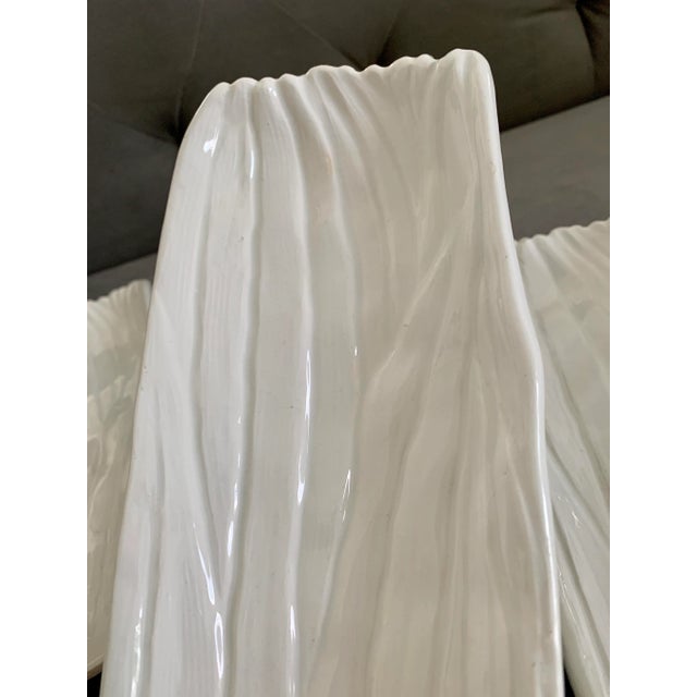 Hollywood Regency Vintage Italian Majolica Bonwit Teller Leaf Plates - Set of 4 For Sale - Image 3 of 9