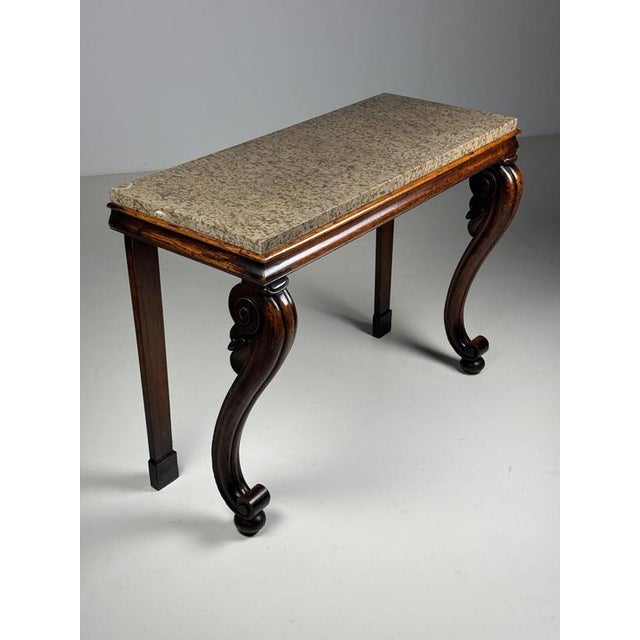 English Console Table with Marble For Sale - Image 13 of 18