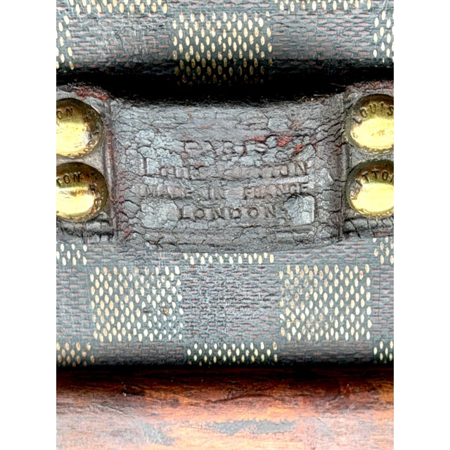Rare Early Louis Vuitton Damier Steamer Trunk with Ballantine Family Provenance For Sale - Image 9 of 18