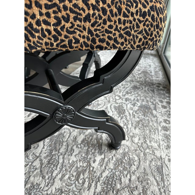 Pair of Two Leopard Print Ottomans For Sale In Mobile - Image 6 of 7