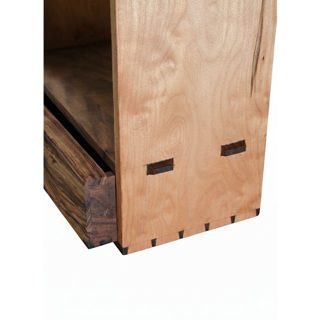 Contemporary Journey Handmade Dovetailed Wall Bookcase by Giuseppe Deepak Benti For Sale - Image 3 of 6