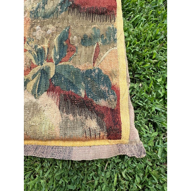Very Large 19th Century Antique French Verdure Tapestry For Sale - Image 9 of 15