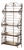 Mid-Century French Wrought Iron Four-Tier Baker's Rack With Brass Accents For Sale