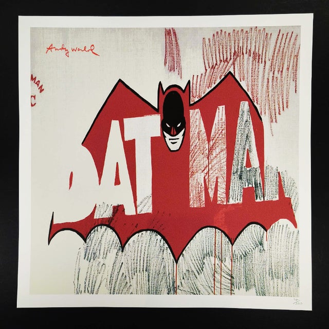 Andy warhol "batman" limited edition lithograph by cmoa. after. limited edition lithograph n 94 / 500 - numbers signed in...