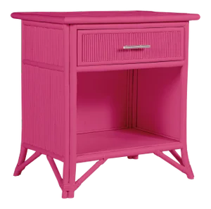 Aruba One-Drawer Nightstand - Bright Pink