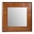 Walnut Deco Wood Square Wall Mirror For Sale
