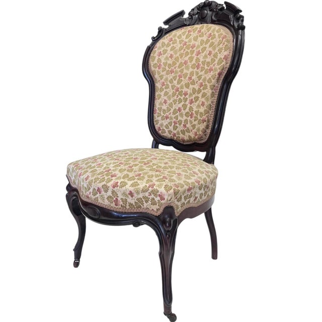 Mid 19th Century Mid 19th Century Antique American Ballon-Back Rosewood Chairs. Set of 4 For Sale - Image 5 of 14