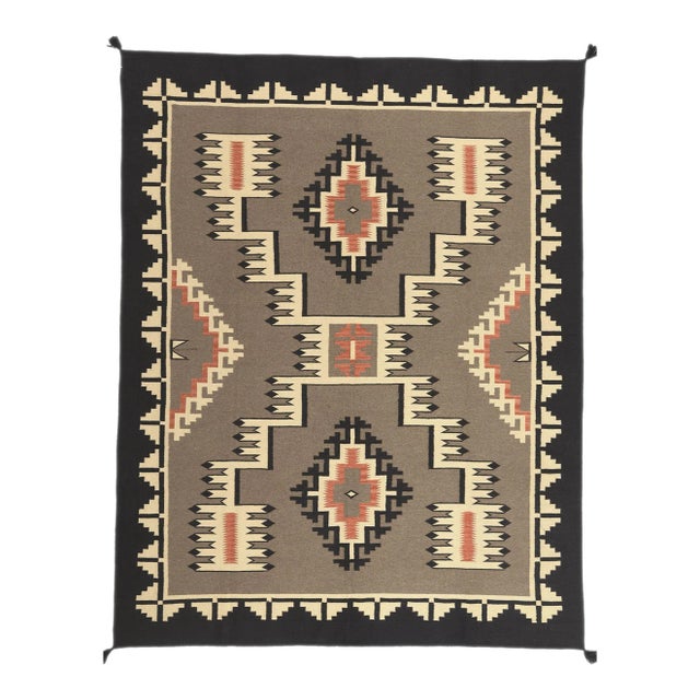 Southwestern Navajo-Style Rug With Storm Pattern - 09'01 X 11'07 For Sale