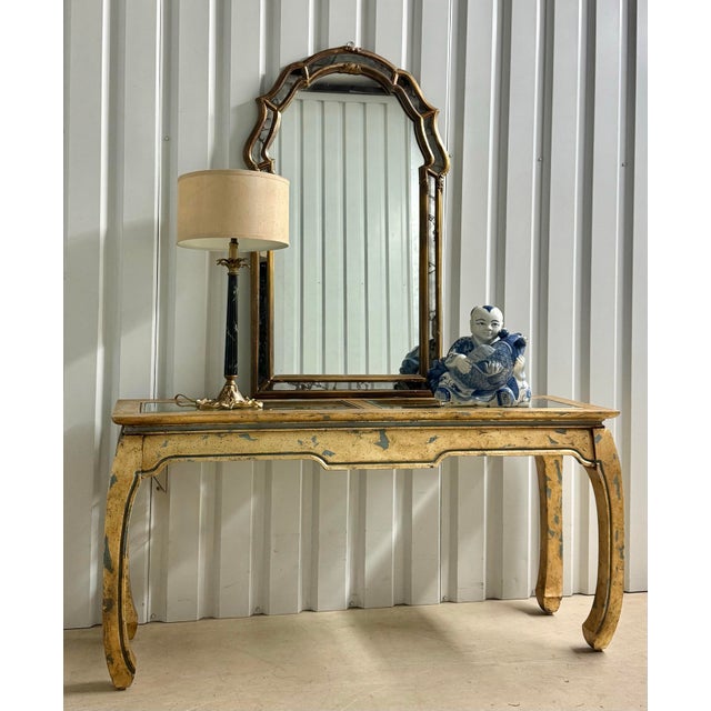 Newly painted and reimagined in the Turtle and Crane atelier, this bespoke console is a tribute to the timeless glamour of...