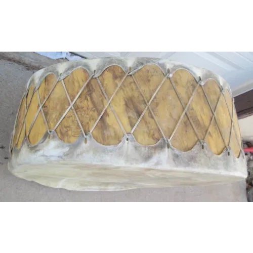 Brown Large Taos Drum and Mallet For Sale - Image 8 of 12