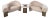 Lucques Right Arm Modern Taupe Bouclé Curved Accent Chair For Sale