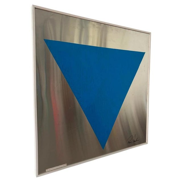 Geometric Composition on Steel, Italy, 1960s For Sale - Image 6 of 6