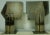 Large pair of Modernist sculptures depicting two stylized human profiles, male and female, facing each other, Austria,...