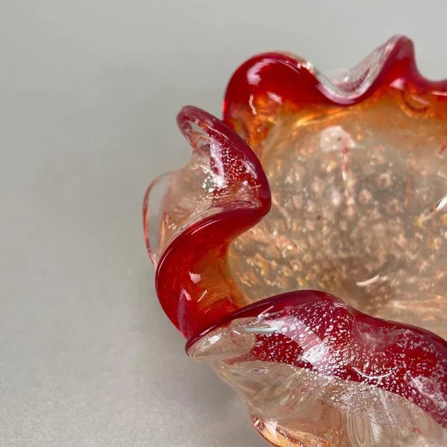 Murano Glass Floral Bowl from Barovier + Toso, Italy, 1970s For Sale - Image 6 of 18