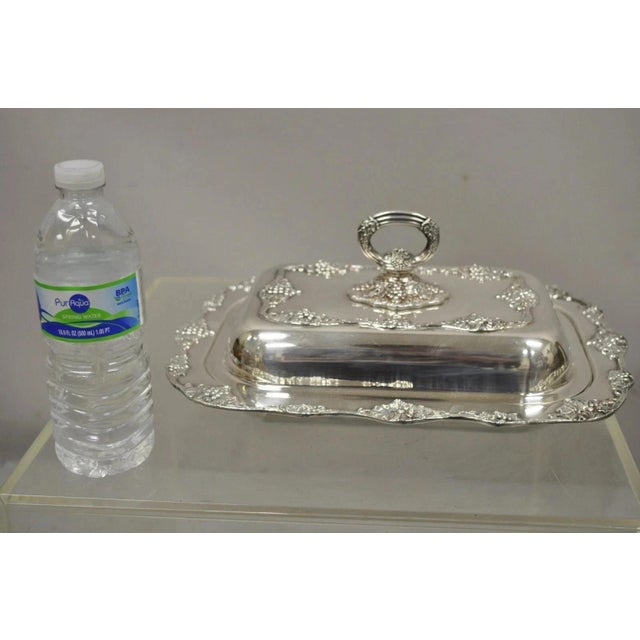 Vintage Oneida Victorian Silver Plated Grapevine Covered Vegetable Serving Dish For Sale - Image 10 of 11