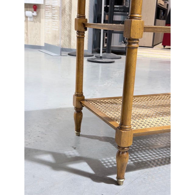 Late 20th Century French Provincial Pierre Deux Cane Shelf Tables For Sale - Image 9 of 10