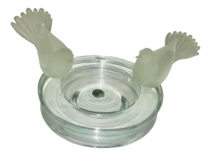 1980s R. Anatra Birds Murano Bowl Glass Italy