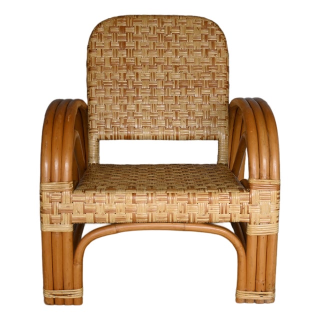 Mid-Century Rattan Chair For Sale
