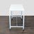 2010s Cb2 Go Kart White Modern Rolling Desk With Metal Frame For Sale - Image 5 of 7