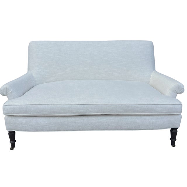 2020s Lee Industries Traditional Loveseat Sofa For Sale - Image 5 of 9