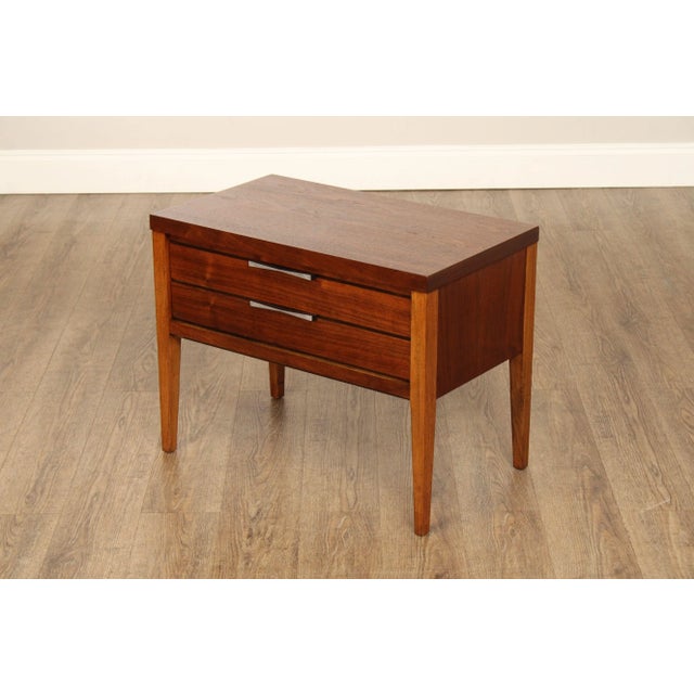 Lane 'Tuxedo' Mid Century Modern Walnut Nightstand For Sale - Image 10 of 12