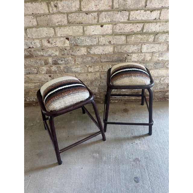Pair of Vintage Industrial Stools For Sale - Image 15 of 17
