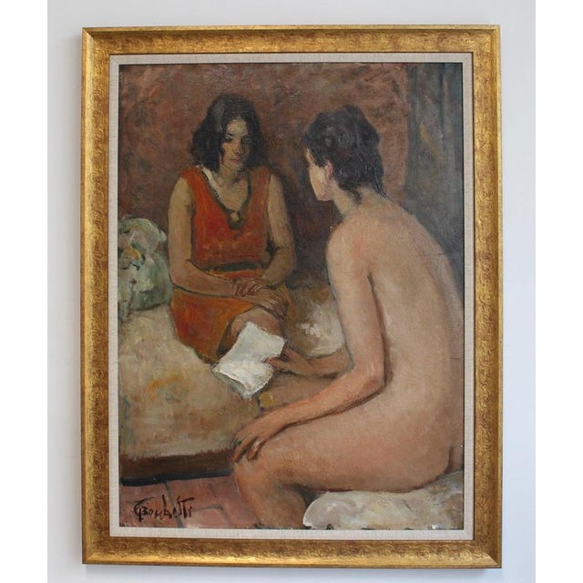 Gaetano Bocchetti, Confidences, Nude, 1970s, Oil Painting For Sale - Image 3 of 17