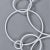 Set of 3 White Metal Circles Modern Abstract Wall Art Sculptures For Sale - Image 14 of 15