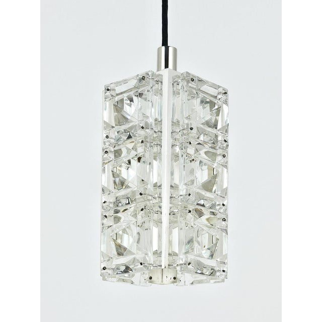 Glass Faceted Crystal Pendant Lamp from Bakalowits & Söhne, Austria, 1960s For Sale - Image 7 of 18