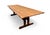 Farmhouse Reclaimed Wood Farmhouse Trestle Harvest Dining Table 42 W For Sale - Image 3 of 9
