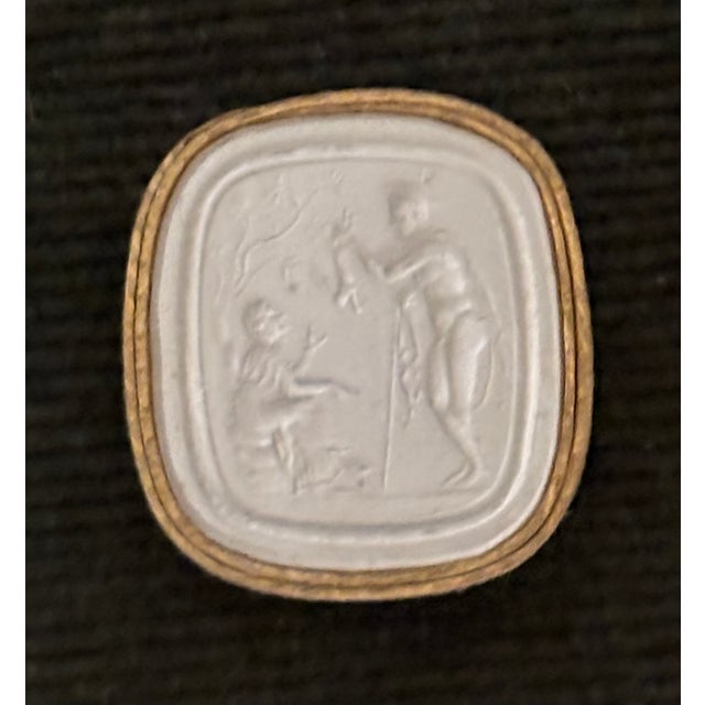 Antique Italian Grand Tour Plaster Intaglios - Set of 6 (Group #6) For Sale - Image 4 of 14