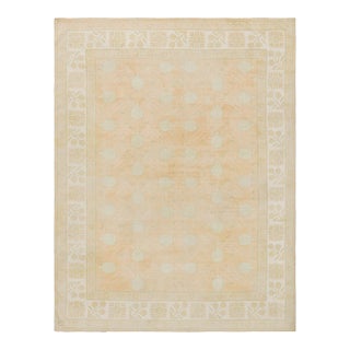 Rug & Kilim’s Khotan Style Rug In Blue and Pink With Pomegranate Floral Patterns - 5x8 For Sale