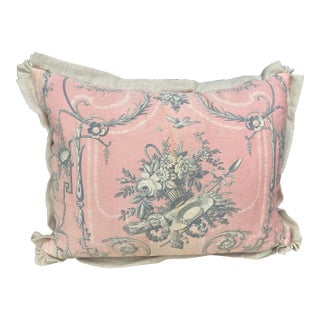 Floral Pillow From Antique Fabric For Sale