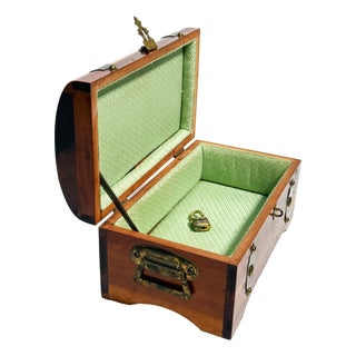 Vintage Art Deco Miniature Cedar Treasure Chest — Dated December 1927 For Sale