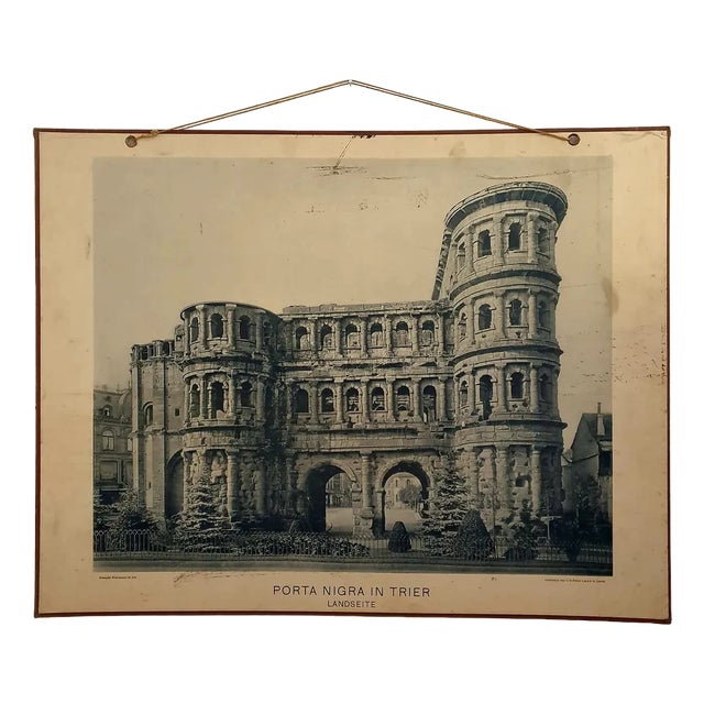 Porta Nigra in Trier Land Side, 1890s, Colltype Print For Sale