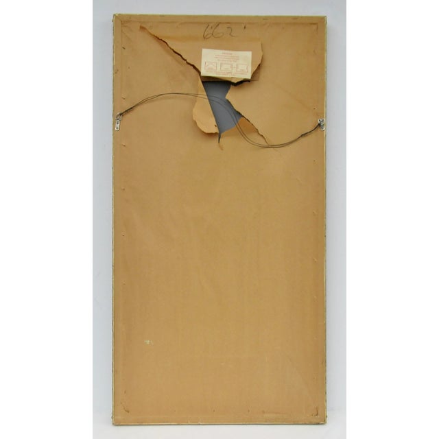 Vintage Hollywood Regency Carved Wood, Gilded Gold Leaf Overlay Wall or Pier Mirror Mitered Corners For Sale - Image 12 of 12