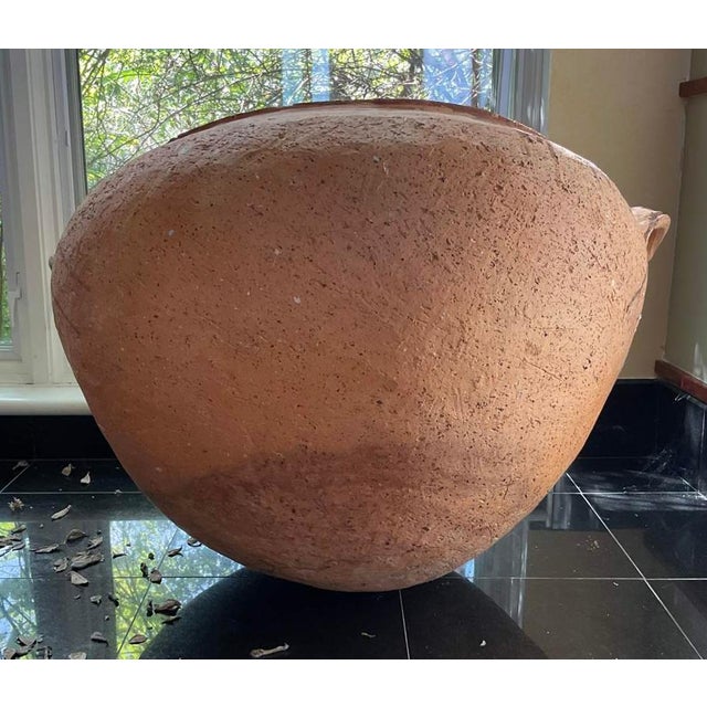 Early 20th Century Large Antique Terracotta Vessel With Spout & Handles For Sale - Image 5 of 9