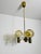 Gold Brass and Glass Chandelier attributed to Hans-Agne Jakobsson, Sweden, 1960s For Sale - Image 8 of 13
