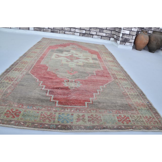 Orange 1960s Anatolian Kurdish Area Carpet For Sale - Image 8 of 10