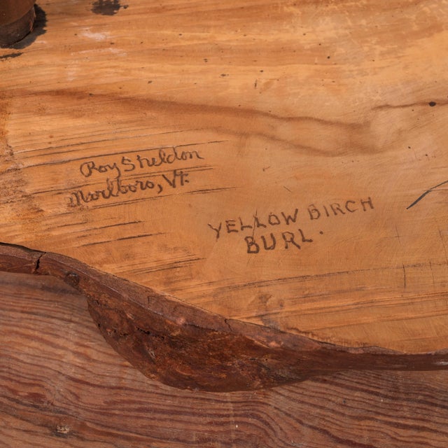 Wood Roy Sheldon Yellow Birch Burl Coffee Table For Sale - Image 7 of 10