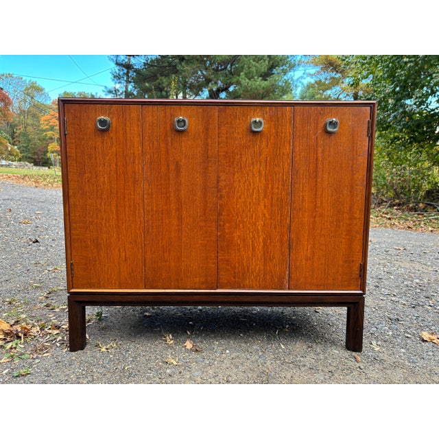 Edward Wormley for Dunbar Bi-Fold Oak Cabinet. Great scale and size at only 36" wide and 30.25" tall. Perfect for tight...