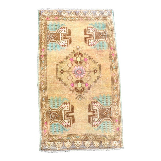 Vintage Oushak Handmade Rug For Sale
