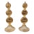 Pair of Large Scale Murano Peach and Gold Ball Form Lamps For Sale