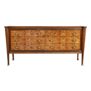 Italian Art Deco Walnut Chest of Drawers, 1930s For Sale
