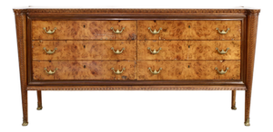 Italian Art Deco Walnut Chest of Drawers, 1930s