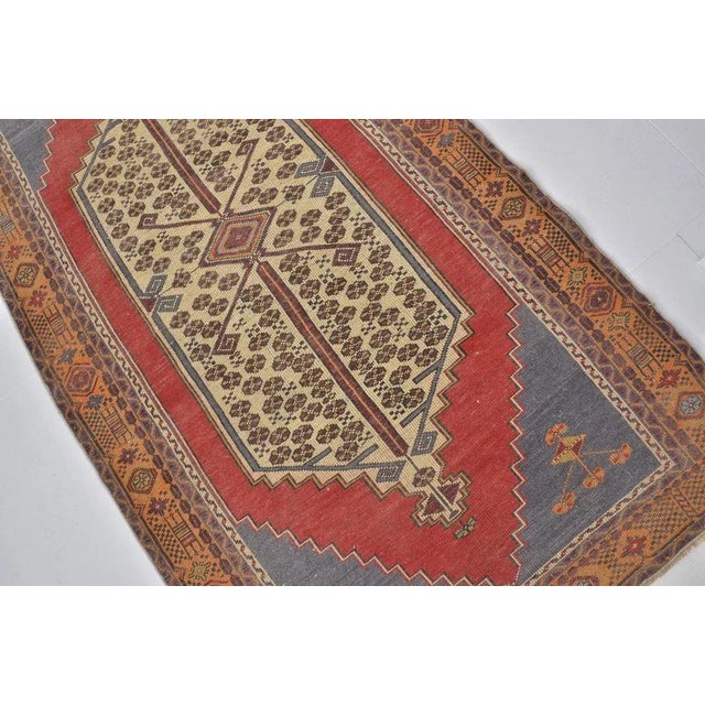 1960s Vintage Turkish Oushak Rug, 1960s For Sale - Image 5 of 11