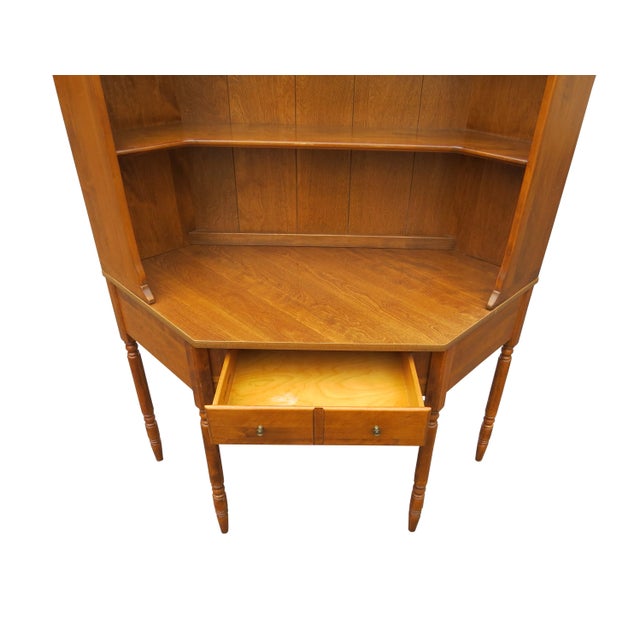 Vintage Ethan Allen Corner Desk With Bookcase / Hutch For Sale In Chicago - Image 6 of 9
